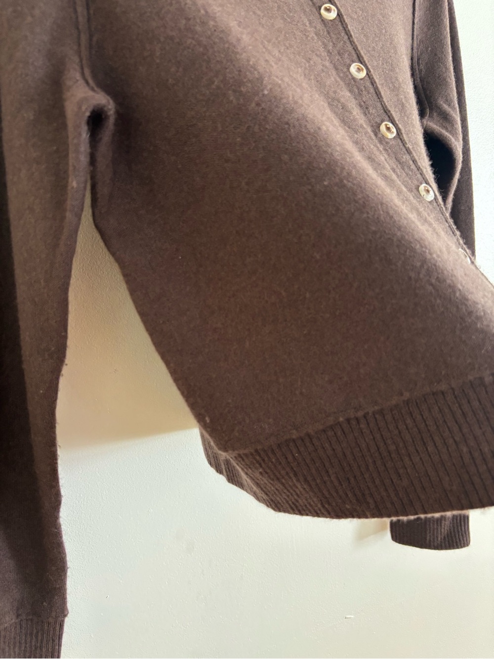 Free People Nocturnal Cashmere Wool Blend Cardigan Sweater size Small brown - Picture 5 of 9